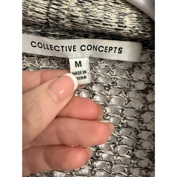 𝅺Womens M Boho Open Knit Oversized Dolman Short Sleeve Cardigan Travel - Picture 7 of 9